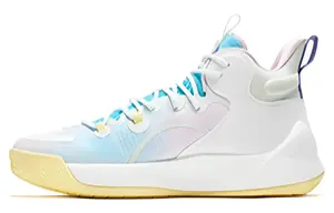 Баскетбольные кроссовки Busters 3Elite мужские высокие синие/розовые Qiaodan