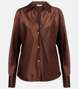 Шелковая рубашка Vince, Espresso