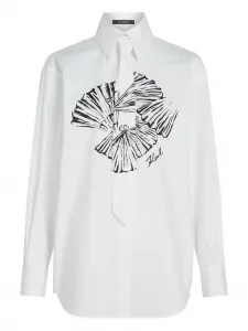 Рубашка с декоративным галстуком Karl Lagerfeld, белый