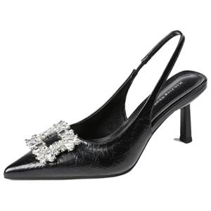 TATAYA Женские туфли на высоком каблуке бежево-коричневые и черные, цвет Black