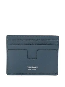 Кожаный держатель для карт Tom Ford, синий