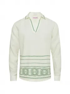 Футболка с длинными рукавами и V-образным вырезом Ridley Orlebar Brown, белый