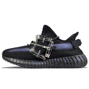 Adidas Originals Yeezy Boost 350 V2 Low Top повседневные кроссовки унисекс черно-фиолетовые, цвет Black Purple