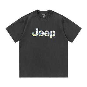 Футболка с круглым вырезом для школьников Jeep, темно-серый