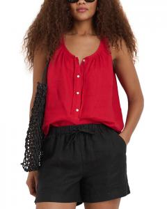 Сиднейская льняная блузка Alex Mill, красный