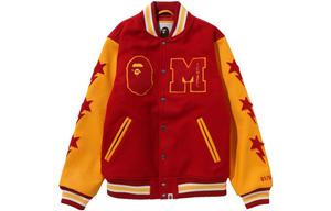 Куртка BAPE X Michael Jackson Varsity A Bathing Ape, красный