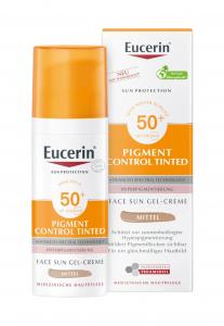 Защита от солнца EUCERIN SONNENSCHUTZ PIGMENT CONTROL TINTED FACE SUN GEL-CREME L