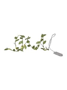 STAR Trading Декоративная светодиодная гирлянда «Лист», с батарейками, таймером, зеленые листья, теплый свет