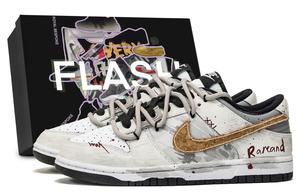 Nike Dunk Gold Erosion Gray, в комплекте с коробкой, нескользящий, устойчивый к истиранию, легкий, с амортизацией, низкий верх