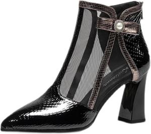 Сетчатые ботинки Purubylley для женщин, маленькие высокие каблуки, сетчатые ботинки, женские ботинки с высокими каблуками и стразами, платформенные ботинки, туфли-босоножки на танкетке, Green