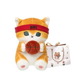 Милые спортивные кошачьи куклы плюшевые куклы высота 25 см OU DI PIG