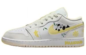 Кроссовки Air Jordan 1 Vintage Basketball Shoes Women's Low-top Yellow/White, желтый