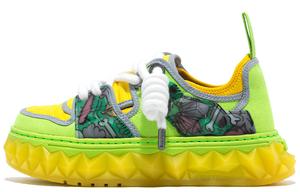 Кроссовки OETZI Skateboarding Shoes Unisex Low-top Light Green Spells Yellow, светло-зеленый/желтый