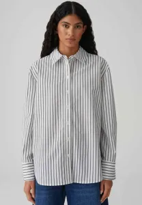 Блузка свободного кроя прямого силуэта на пуговицах Opus, White