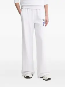 Спортивные брюки с эластичным поясом и логотипом Versace Jeans Couture, белый