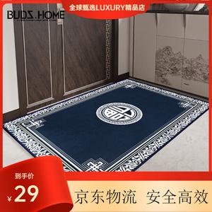 Budis Ковер 90х120 см для прихожей/кухни/спальни, водонепроницаемый, противоскользящий, в новом китайском стиле, на заказ