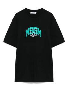 Футболка с логотипом MSGM Kids, черный