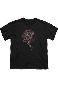 Футболка с коротким рукавом для подростков "Лига справедливости" с изображением Киборга Gildan, черный