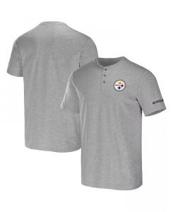 Мужская коллекция NFL x Darius Rucker от Heather Gray Pittsburgh Steelers футболка Henley Fanatics