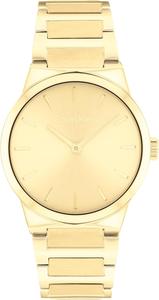 Женские часы Calvin Klein CK Linear Elegance - 32 мм, 2 часа, кварцевый, тонкий - браслет из нержавеющей стали - модные часы премиум-класса на все случаи жизни - подарок для нее, Gold Plated