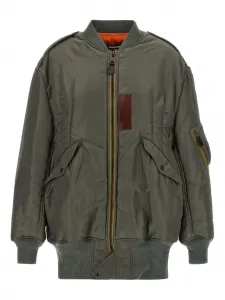 Стеганый бомбер Junya Watanabe, зеленый