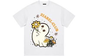 Футболка Unisex Crew Neck Moderate Heavyweight ZIAREL, белый[ghost in the flowers]