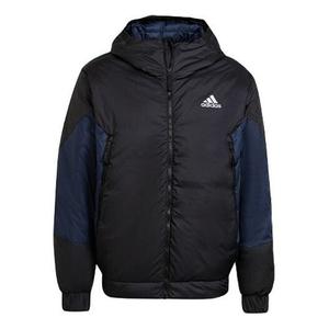 Пуховик adidas Outdoor Sports Stay Warm hooded down Jacket Navy Blue, синий