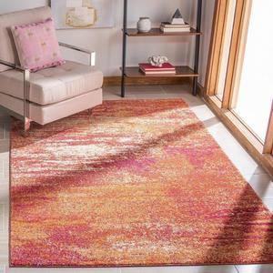 Ковер SAFAVIEH, 275 x 366 см, коллекции Evoke Ivory / Orange EVK272P современный абстрактный без ворса для гостиной спальни столовой домашнего офиса