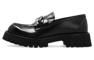 Туфли GUCCI Interlocking G-chain Leather Loafers