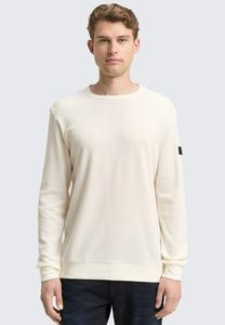 Толстовка TOM TAILOR MIT WAFFELSTRUKTUR, Gardenia White/White