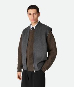 Double face wool gilet BOTTEGA VENETA, смесь угольных оттенков