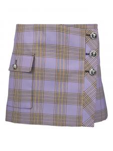 Юбка в складку в клетку Rabanne, фиолетовый