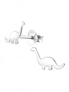 Alexander York Серьги-гвоздики в виде динозавров, из серебра 925 пробы, комплект из 2 штук