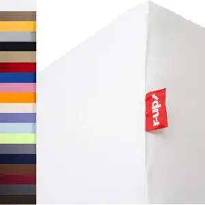 Простыня на резинке класса 90x200-100x220 высотой до 35 см, белая, 100% хлопок, 200 г/м² r-up