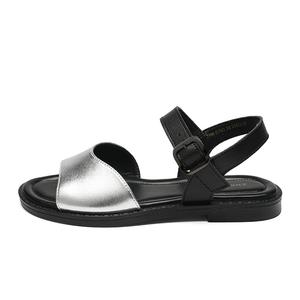 ZHR Женские сандалии на одной застежке серебристые, цвет Silver