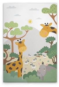 Картина на холсте A.S. Création Little Safari цвет grünbraungrauweiss