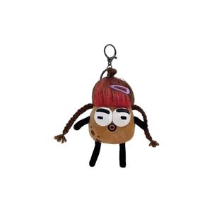 Плюшевый кулон картофельный человечек с жареной прической, высота 8 см X3COMMUNE, красный