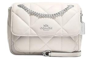 Klare Сумка Через Плечо Среднего Размера из Овчины с Деталью из Коровьей Кожи Облако Женская Белая COACH