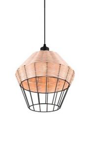 Светодиодный подвесной светильник MeineWunschleuchte dimmbar Natur Ø 30cm, 30x150x30x30 см цвет beige/schwarz