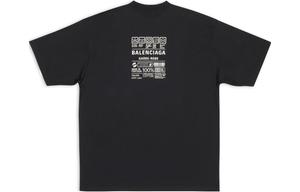 Футболка женская Balenciaga средней посадки, черный