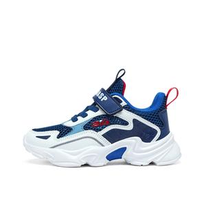 Нескользящие, износостойкие, дышащие, легкие, амортизирующие кроссовки с низким верхом для детей BIG WASP, белый/синий