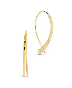 Серьги-Нити Carlotta с кубическим цирконием Sterling Forever, gold