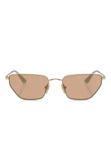 Солнцезащитные очки в геометричной оправе Vogue, золотистый