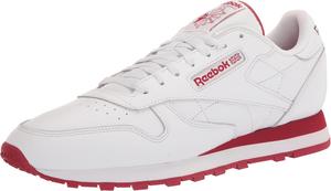 Классические кожаные кроссовки для взрослых, унисекс V1 Reebok, белый/красный