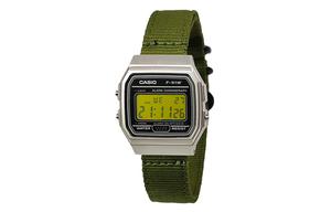 CASIO Мужские часы Retrofit Series с кварцевым механизмом и нейлоновым ремешком, черный циферблат