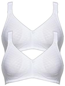 Бюстгальтер без косточек SUSA 2er Pack BH ohne Bügel Topsy Plus, цвет Weiss Weiss