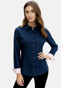 Блуза HEVENTON Button-down blouse, Navy Blue/Dark Blue