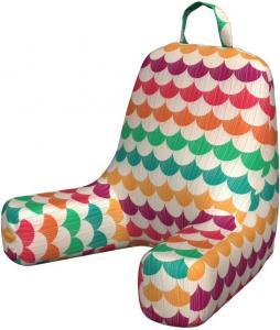 Чехол для подушки для чтения Ambesonne «Рыбья чешуя», волнообразный узор с вертикальными полосами и яркой цветовой гаммой в современном стиле, мягкая набивная наволочка для кровати, маленький размер, многоцветный., Multicolor