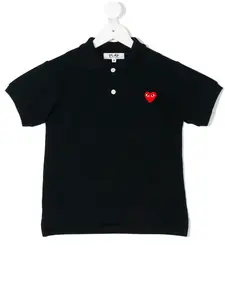 Рубашка поло с вышивкой Comme Des Garçons Play Kids, синий