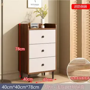 Yu Senyi Комод 40 см для спальни из массива дерева, 3 ящика, современный стиль, для самостоятельной сборки